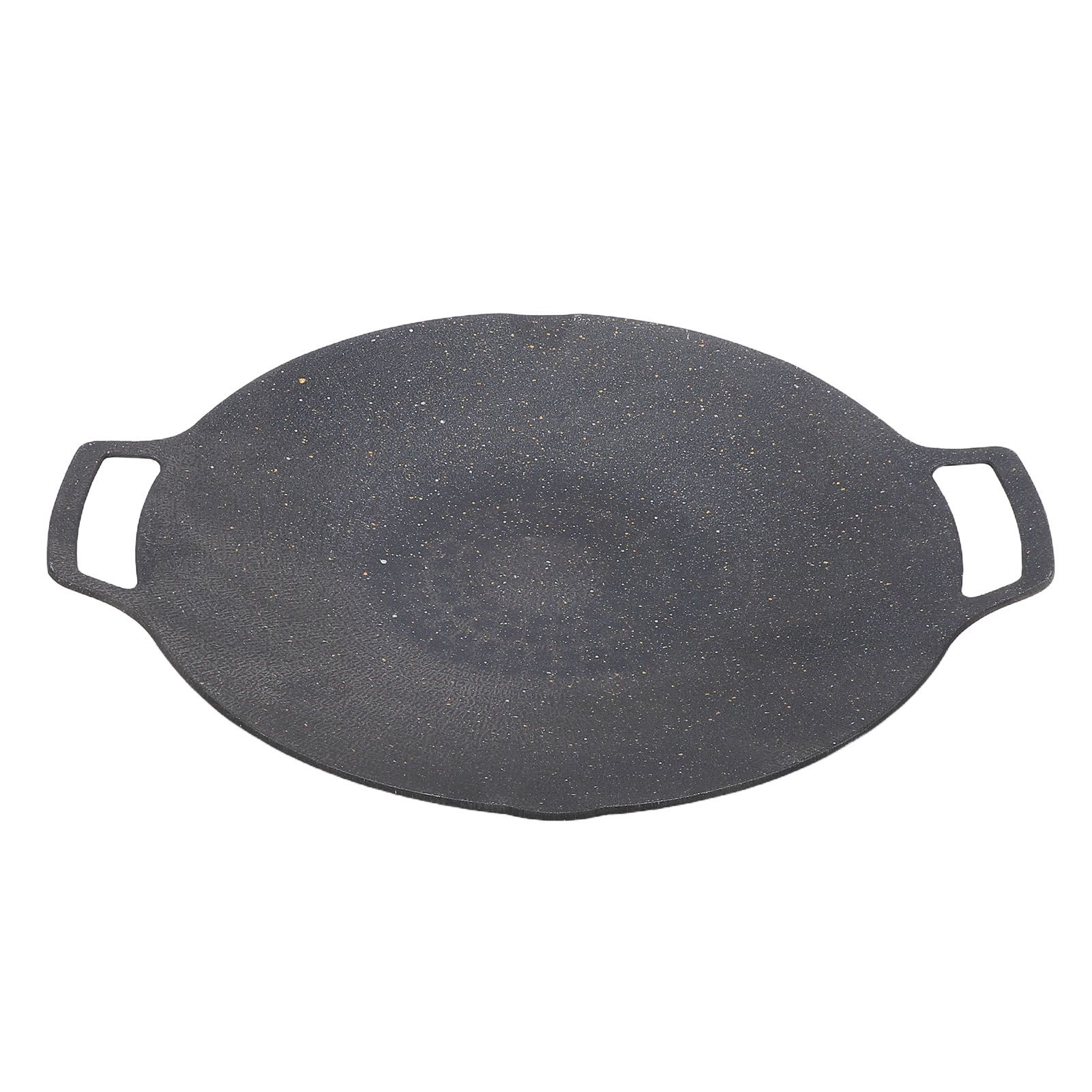 Round BBQ Grill Pan Anti Stick Coating Induction Cooker Griddle Plate for view 11