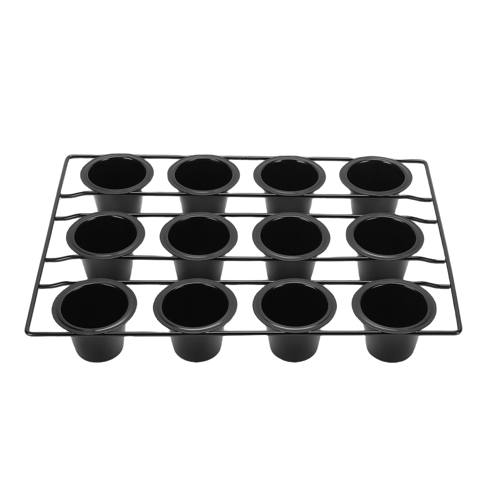 12 Cup Muffin Pan Carbon Steel Cupcake Baking Pan Anti Stick Cupcake Tin for view 3