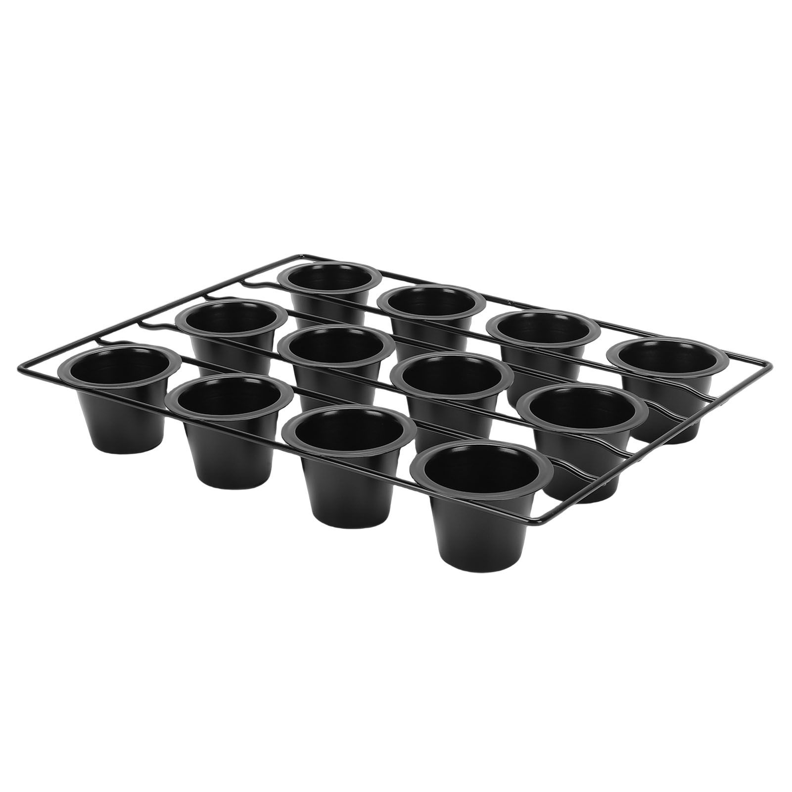 12 Cup Muffin Pan Carbon Steel Cupcake Baking Pan Anti Stick Cupcake Tin for view 5