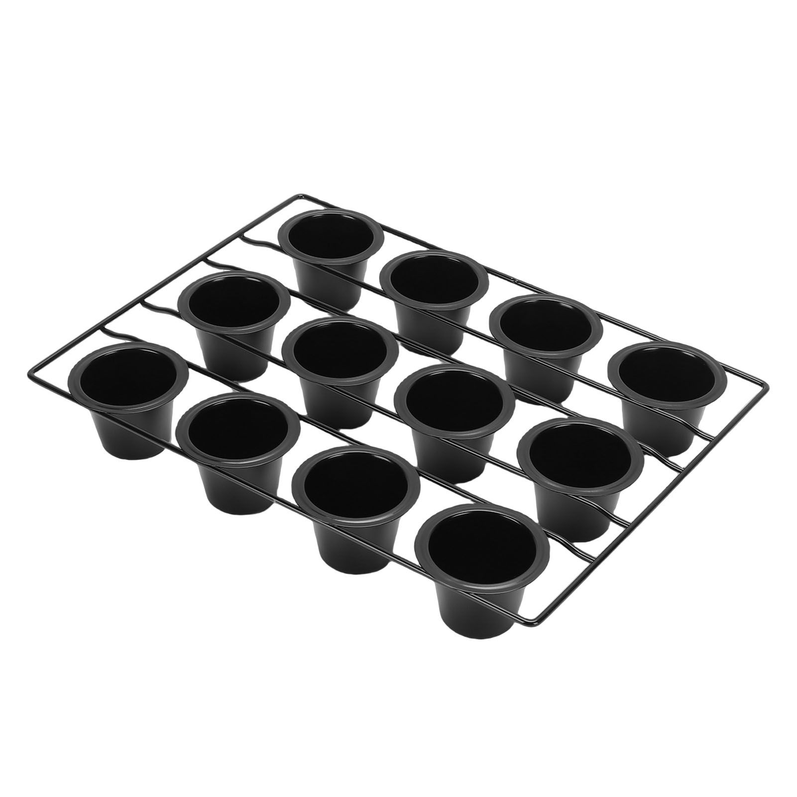 12 Cup Muffin Pan Carbon Steel Cupcake Baking Pan Anti Stick Cupcake Tin for view 6
