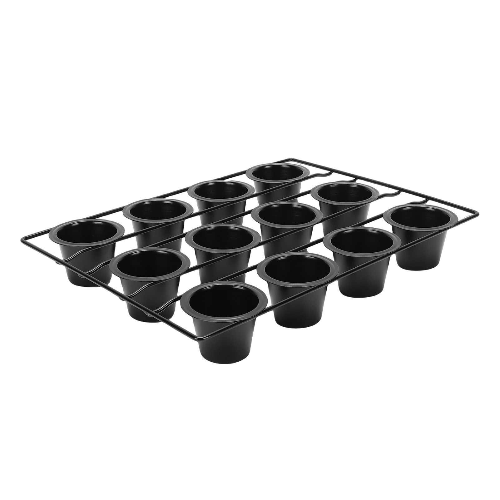 12 Cup Muffin Pan Carbon Steel Cupcake Baking Pan Anti Stick Cupcake Tin for view 7