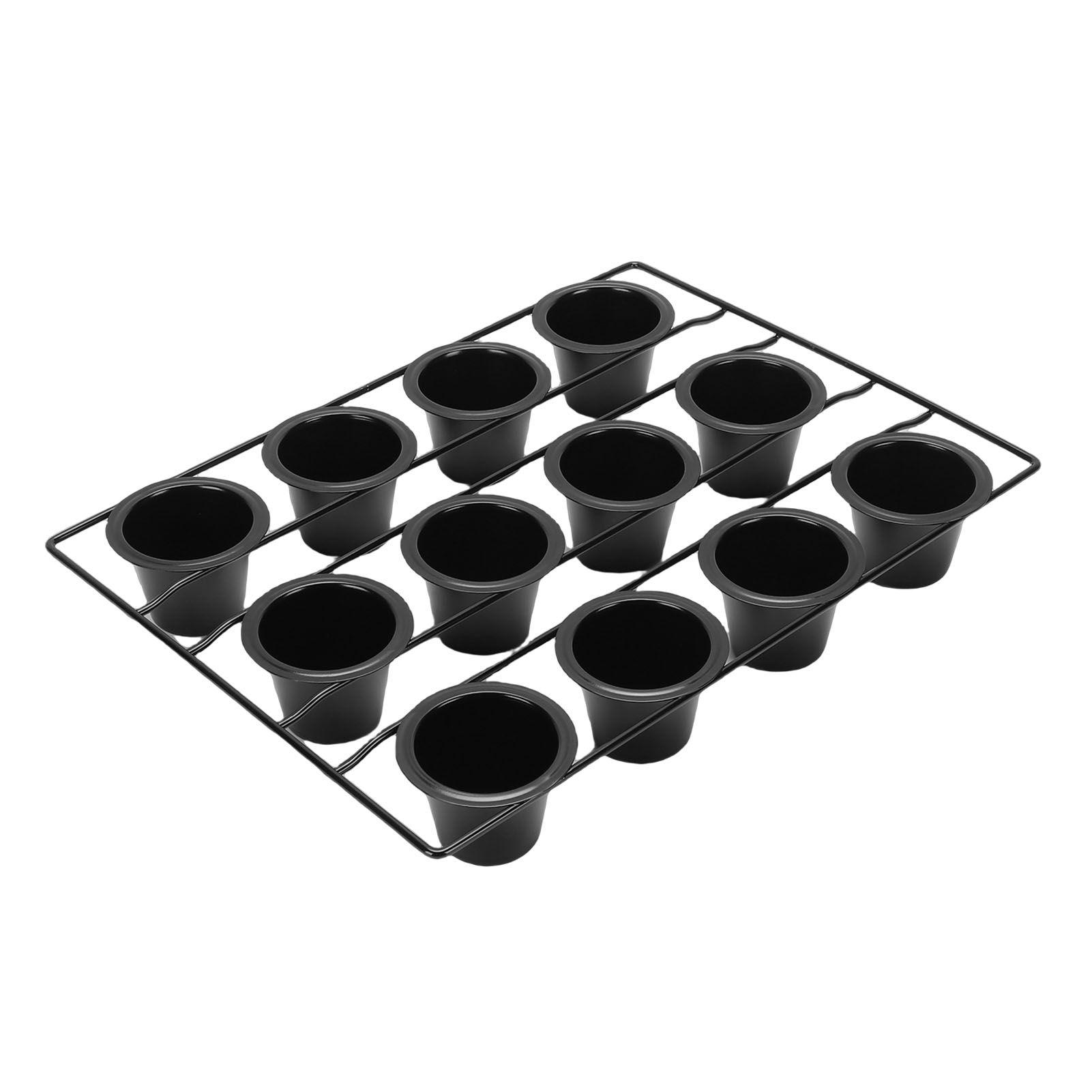 12 Cup Muffin Pan Carbon Steel Cupcake Baking Pan Anti Stick Cupcake Tin for view 8