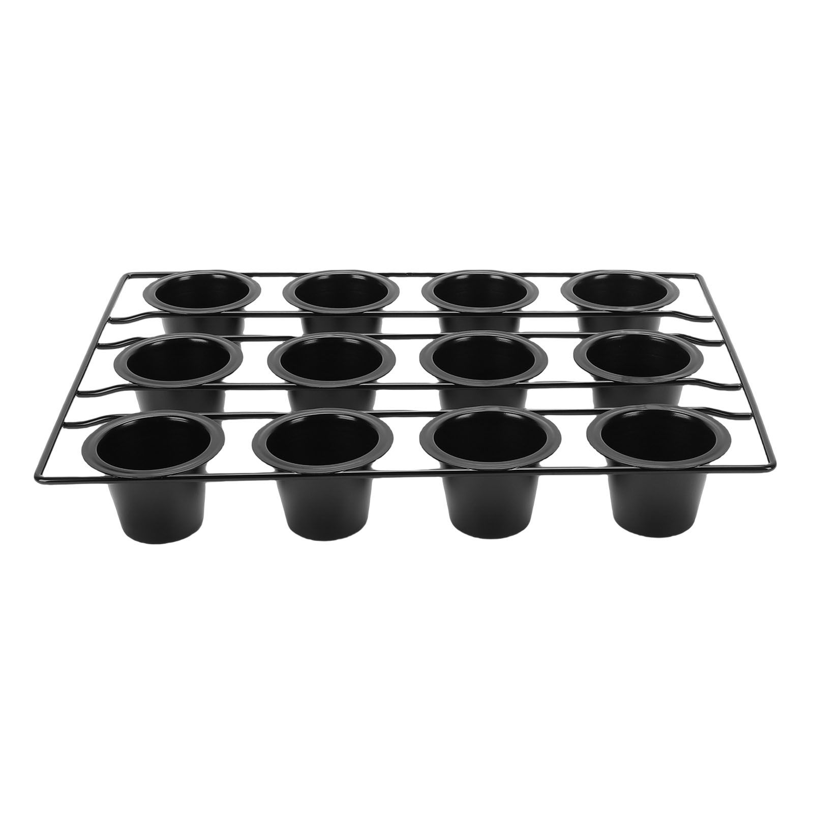 12 Cup Muffin Pan Carbon Steel Cupcake Baking Pan Anti Stick Cupcake Tin for view 9