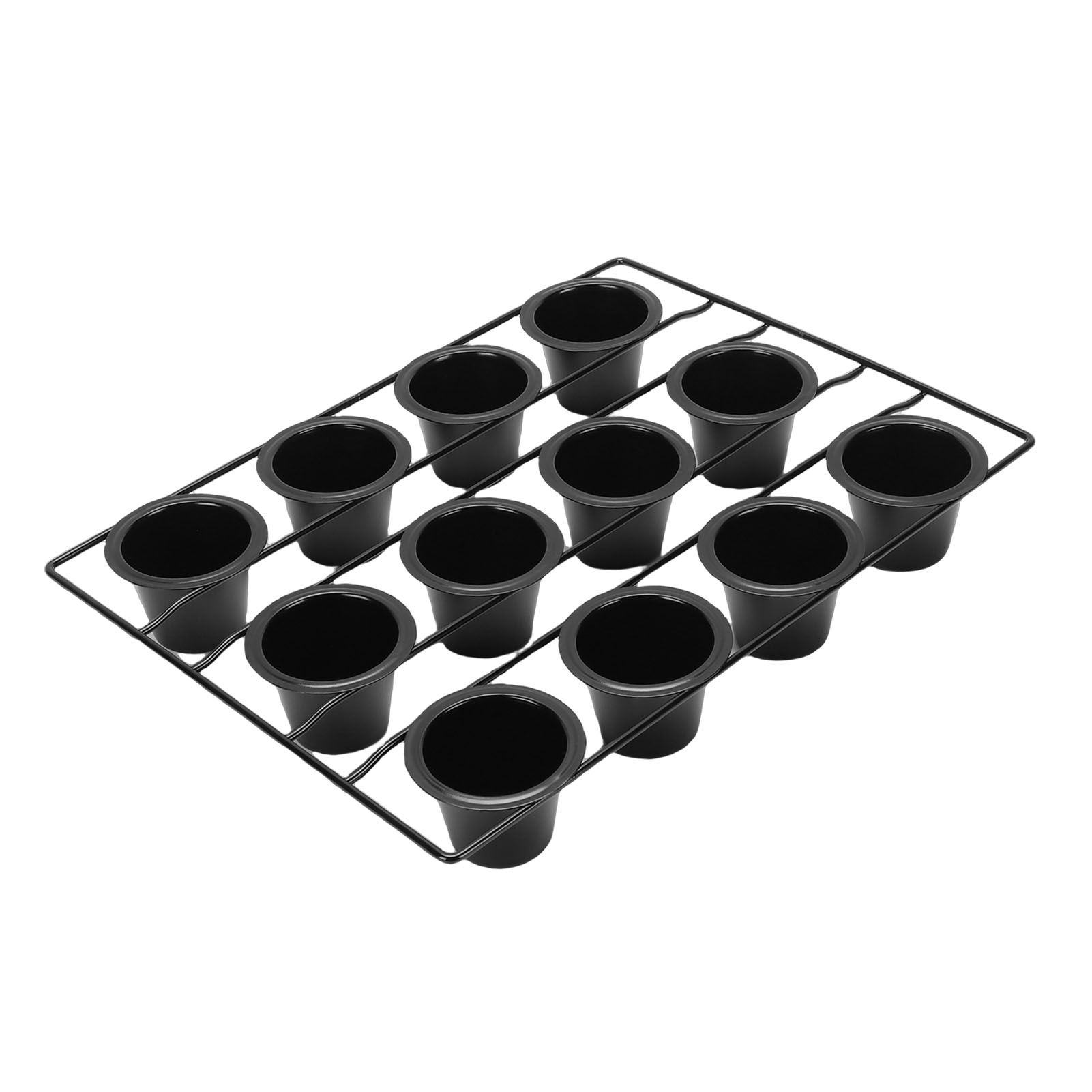 12 Cup Muffin Pan Carbon Steel Cupcake Baking Pan Anti Stick Cupcake Tin for view 10