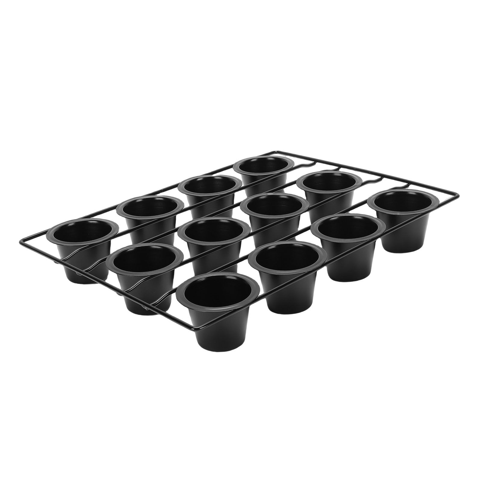12 Cup Muffin Pan Carbon Steel Cupcake Baking Pan Anti Stick Cupcake Tin for view 11