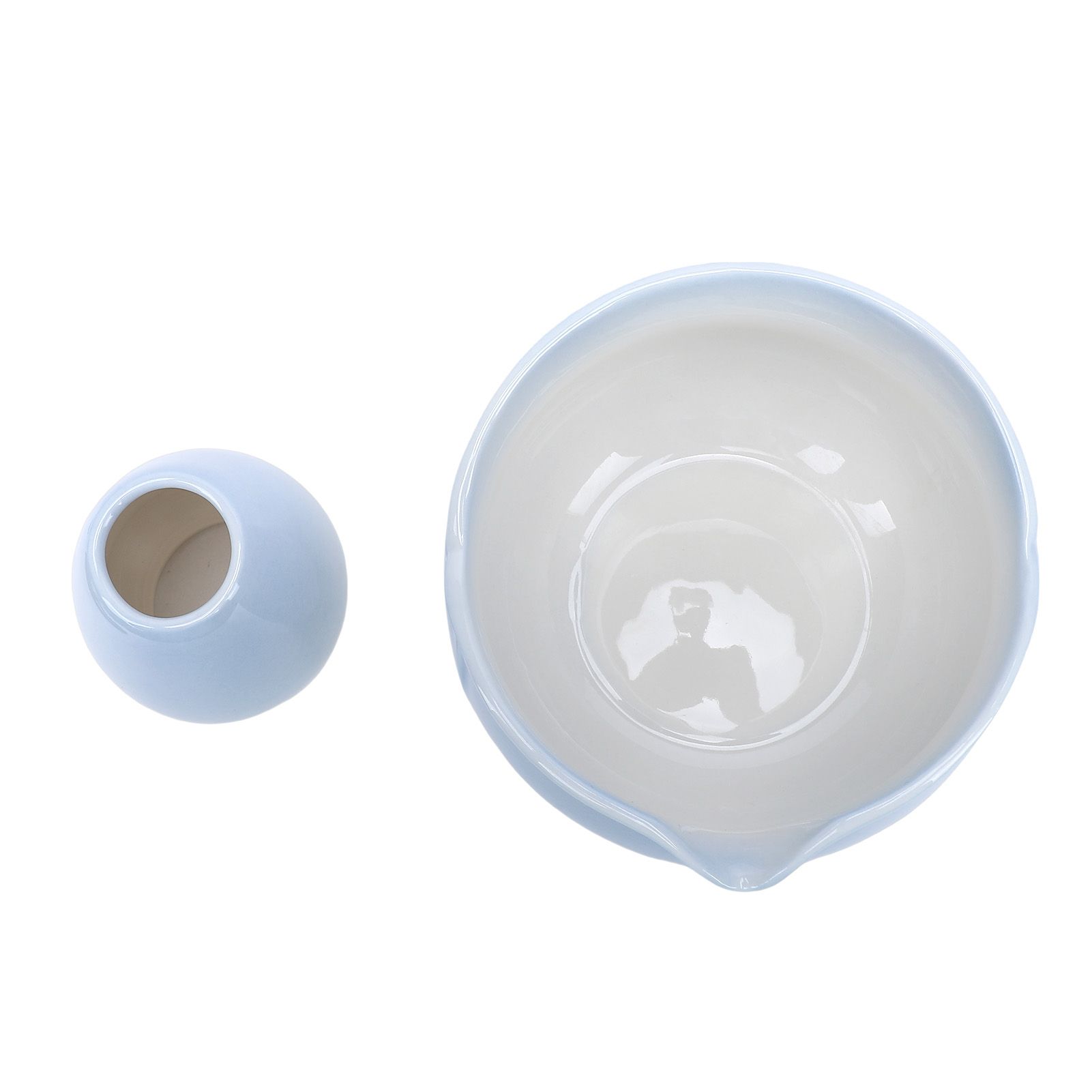 Matcha Bowl and Whisk Holder Ceramic Matcha Mixing Bowl with Spout for view 6