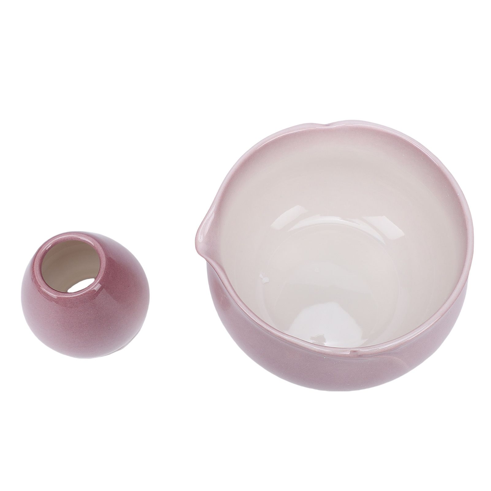 Matcha Bowl and Whisk Holder Ceramic Matcha Mixing Bowl with Spout for view 9