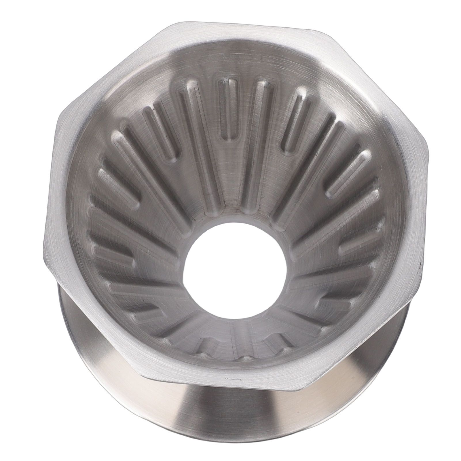 Pour Over Coffee Dripper 304 Stainless Steel Double Layer Octagonal Metal Cone view 2