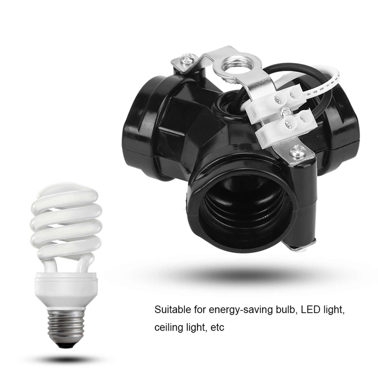 2Pcs 3-Heads E27 Lamp Base Holder Light Bulb DIY Accessories for Incandescent view 8