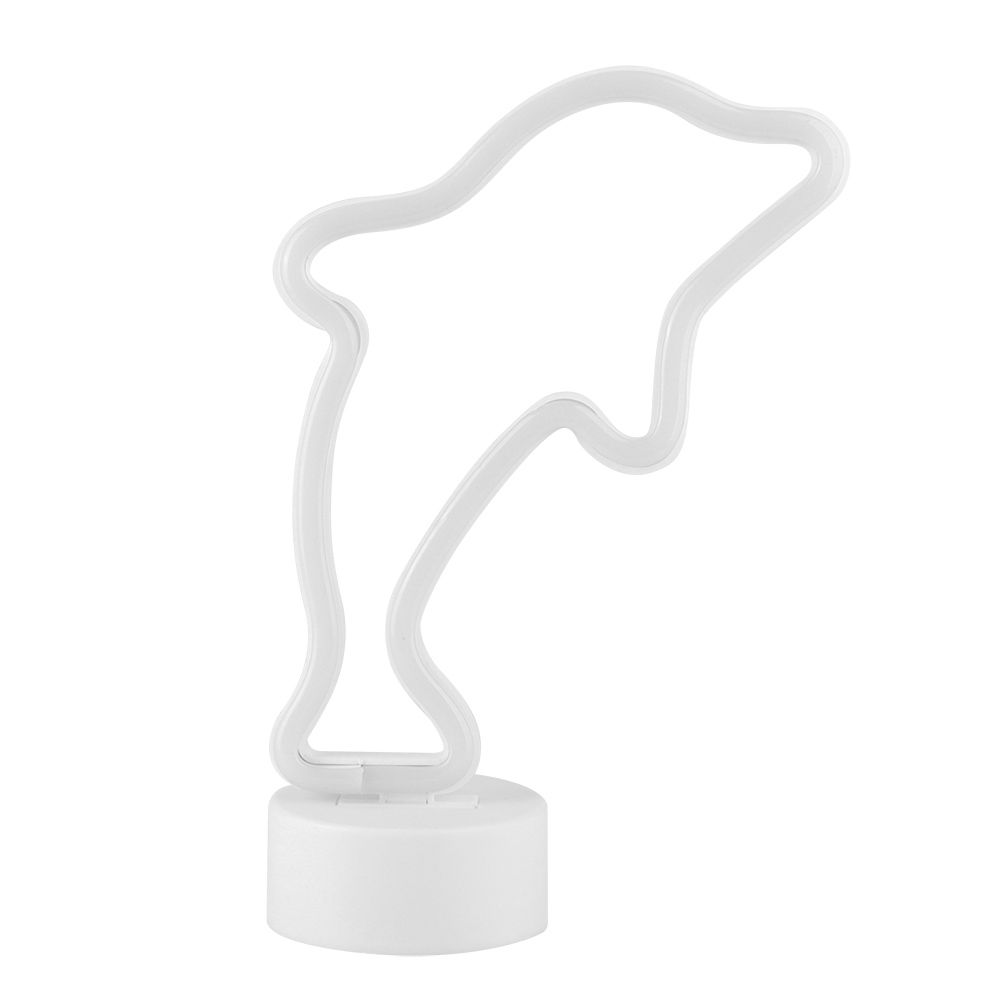 Dolphin Shaped LED Neon Light Waterproof Small Night Light Lamp for Room Decor view 2