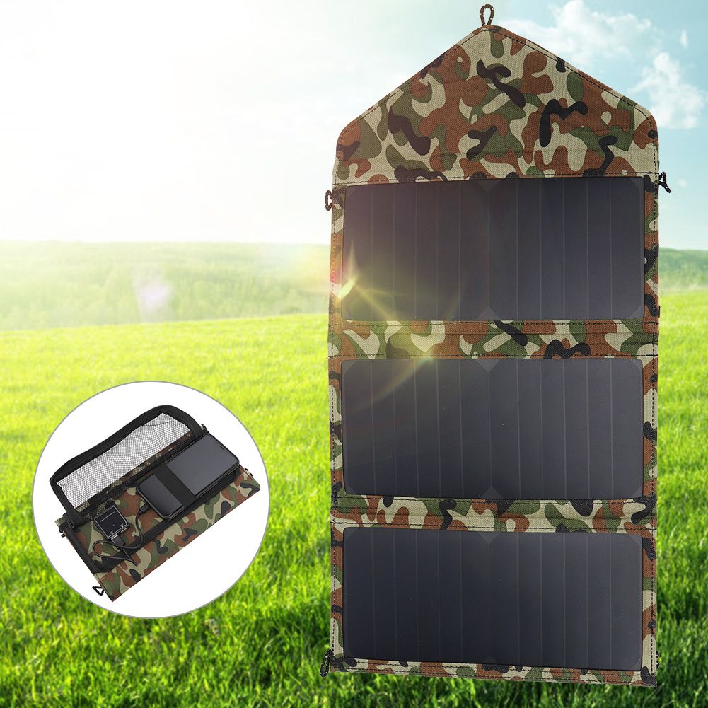 21W 5V Dual USB Port Portable Flexible Folding Waterproof Solar Panel for view 5
