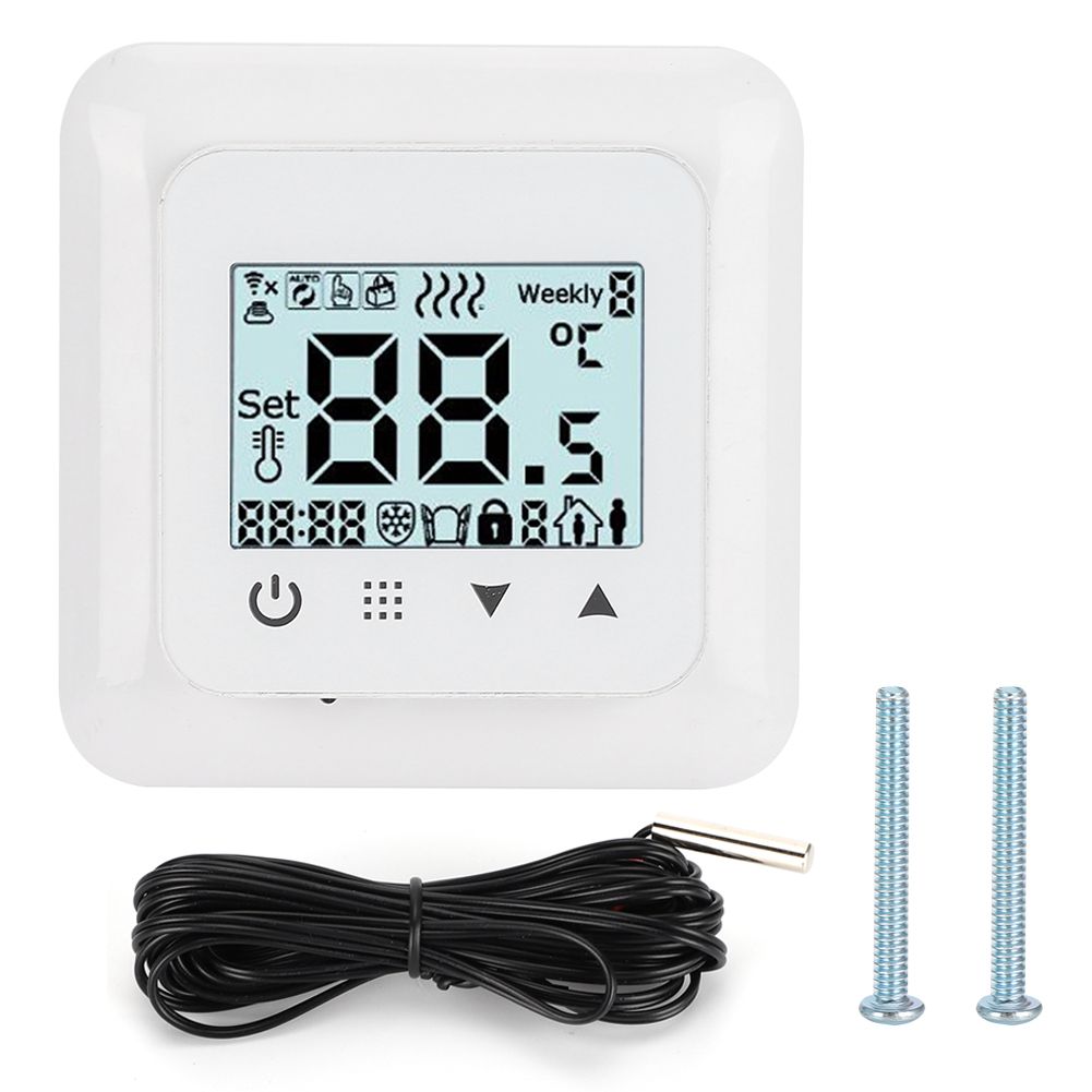 Household Intelligent Touch Screen Heating Thermostat Temperature Controller view 2