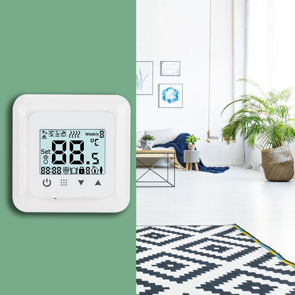 Household Intelligent Touch Screen Heating Thermostat Temperature Controller view 3