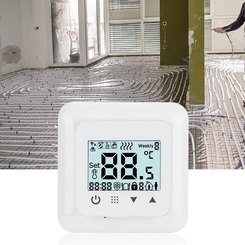 Household Intelligent Touch Screen Heating Thermostat Temperature Controller view 4