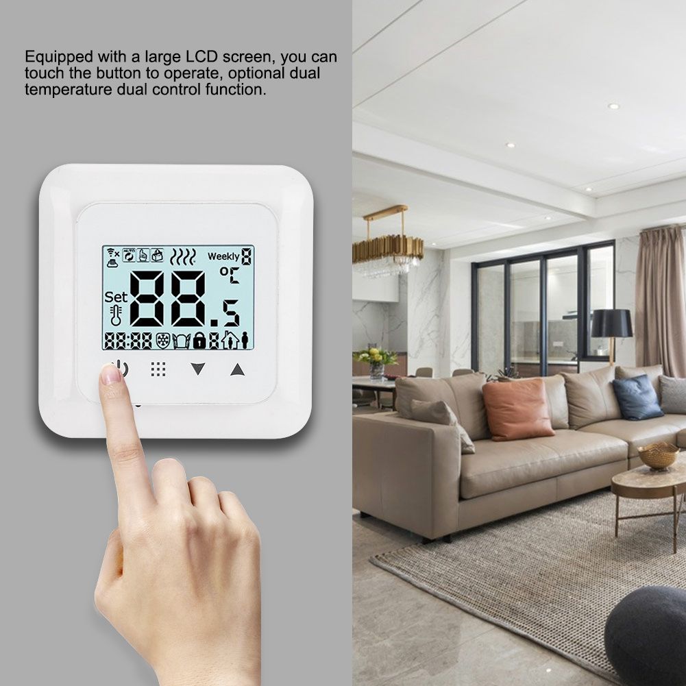 Household Intelligent Touch Screen Heating Thermostat Temperature Controller view 9