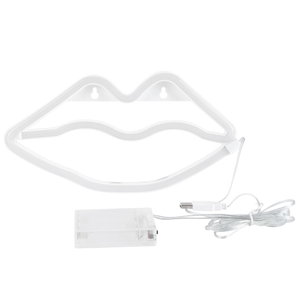 Cute Lip Shape LED Light Birthday Wedding Party Bedroom Valentine's Day view 2