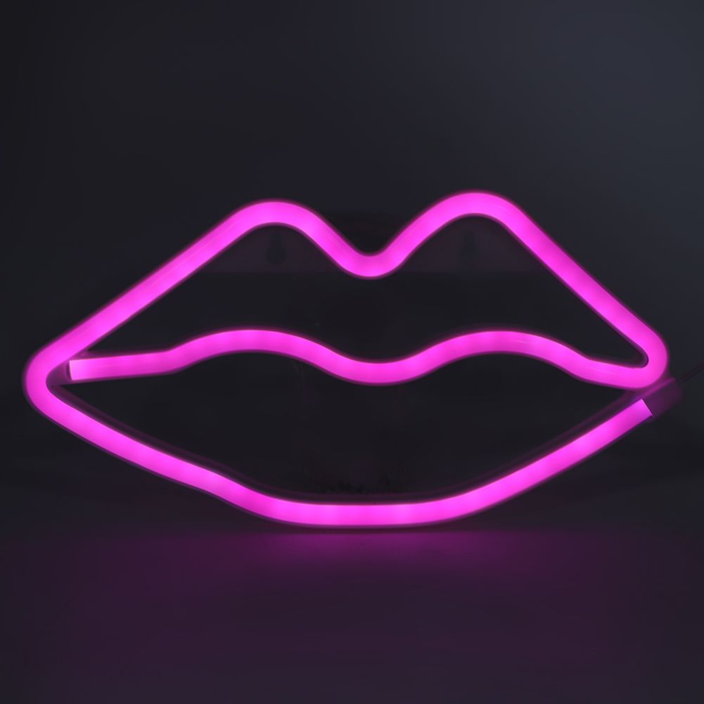 Cute Lip Shape LED Light Birthday Wedding Party Bedroom Valentine's Day view 6