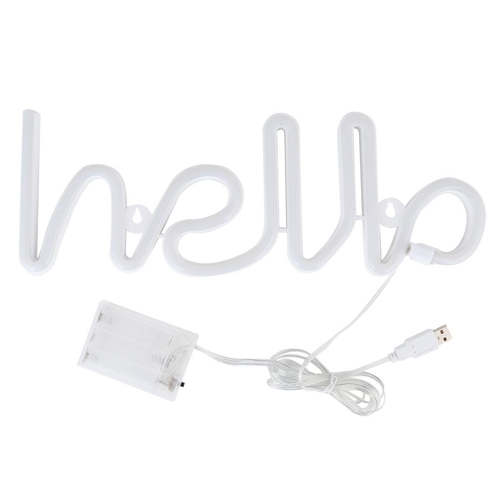 Unique Hello English Letter Shape LED Light Decorative Light for Proposal view 2