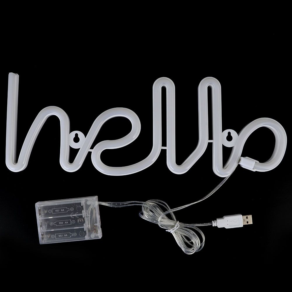 Unique Hello English Letter Shape LED Light Decorative Light for Proposal view 3