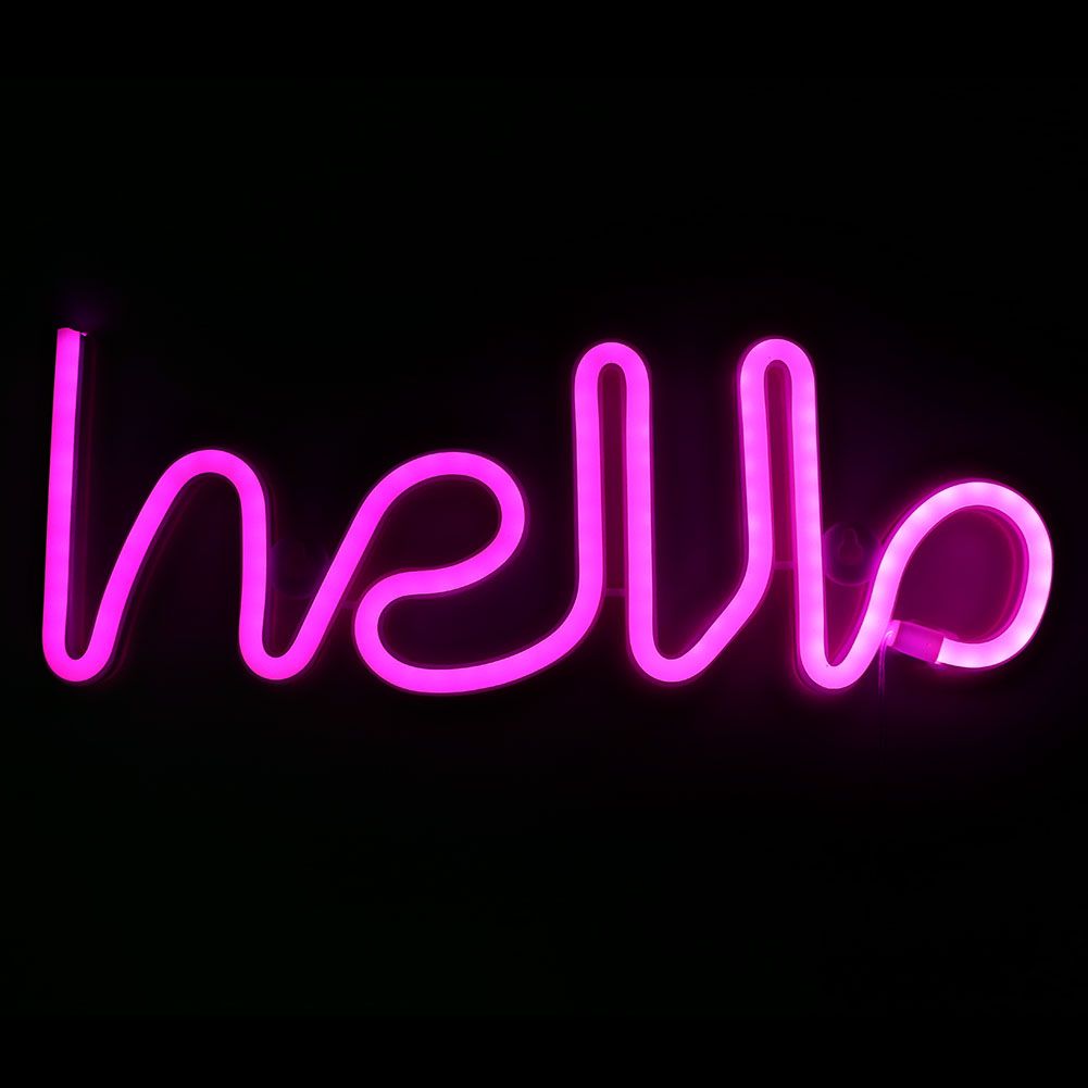 Unique Hello English Letter Shape LED Light Decorative Light for Proposal view 4
