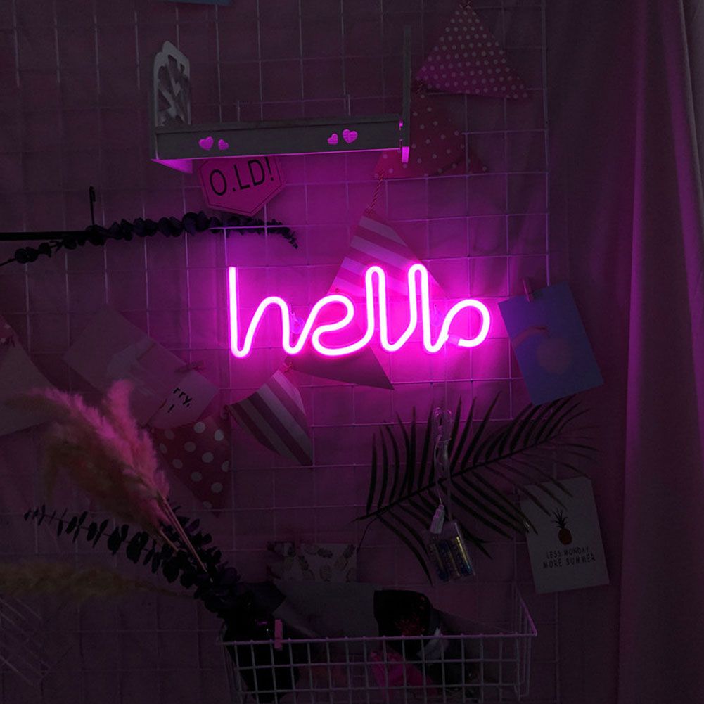 Unique Hello English Letter Shape LED Light Decorative Light for Proposal view 8