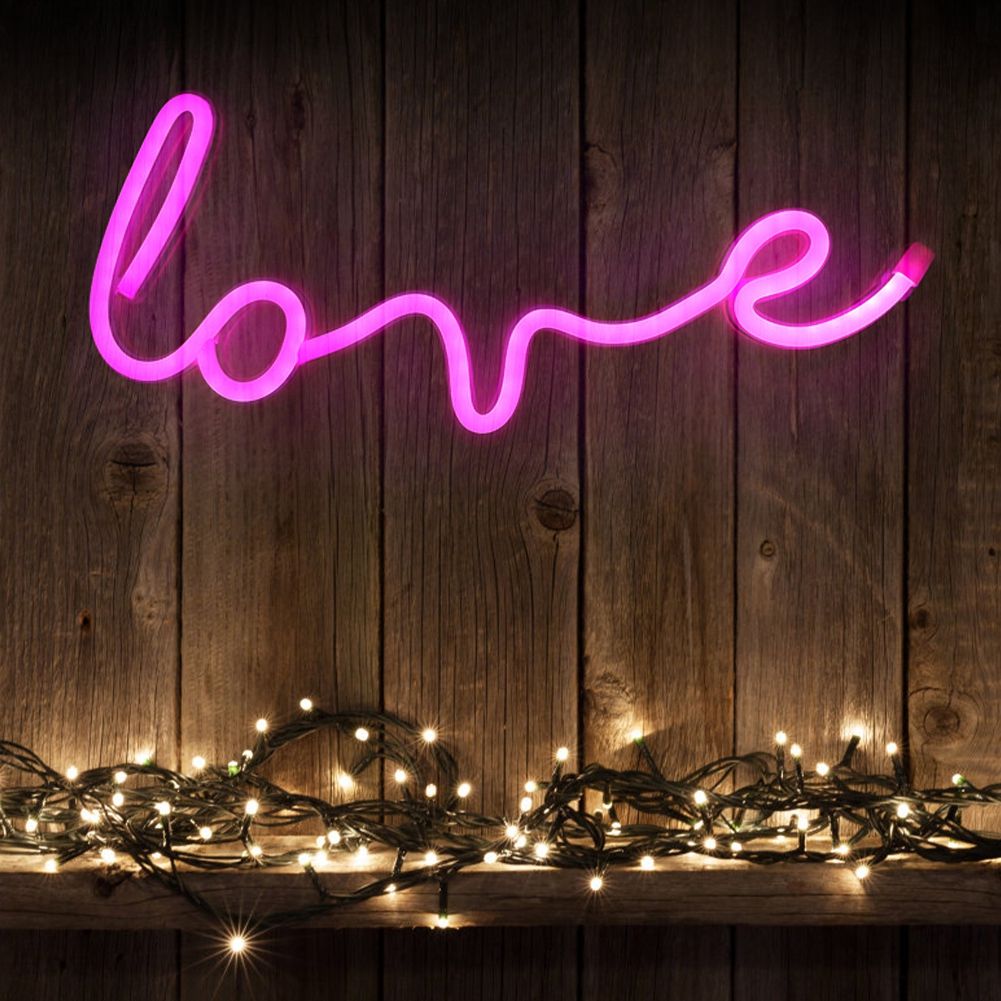 Stylish Unique English Letter Shape LED Light Wall Decoration for Wedding Home