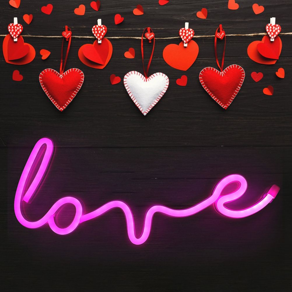 Stylish Unique English Letter Shape LED Light Wall Decoration for Wedding Home view 3