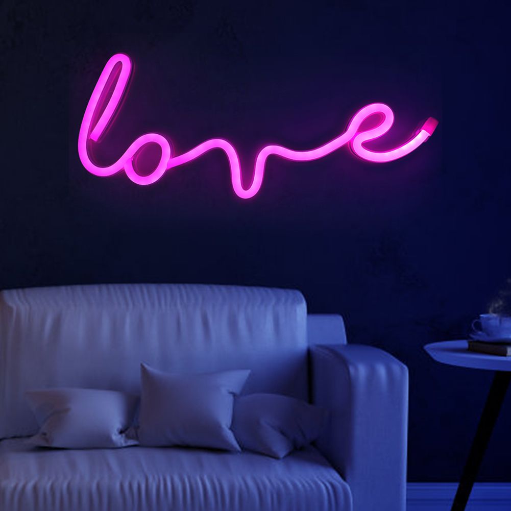 Stylish Unique English Letter Shape LED Light Wall Decoration for Wedding Home view 4