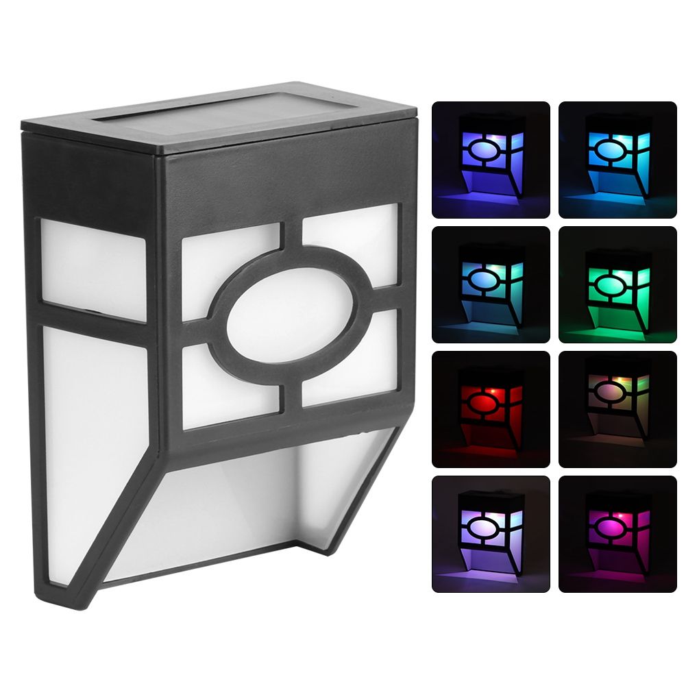 Retro Style Solar Wall Light Outdoor Rainproof LED Wall Color Lamp for Garden