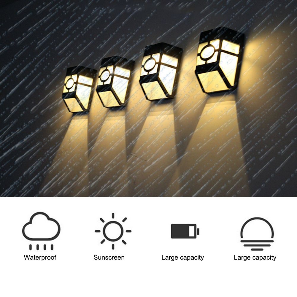 Retro Style Solar Wall Light Outdoor Rainproof LED Wall Color Lamp for Garden view 11