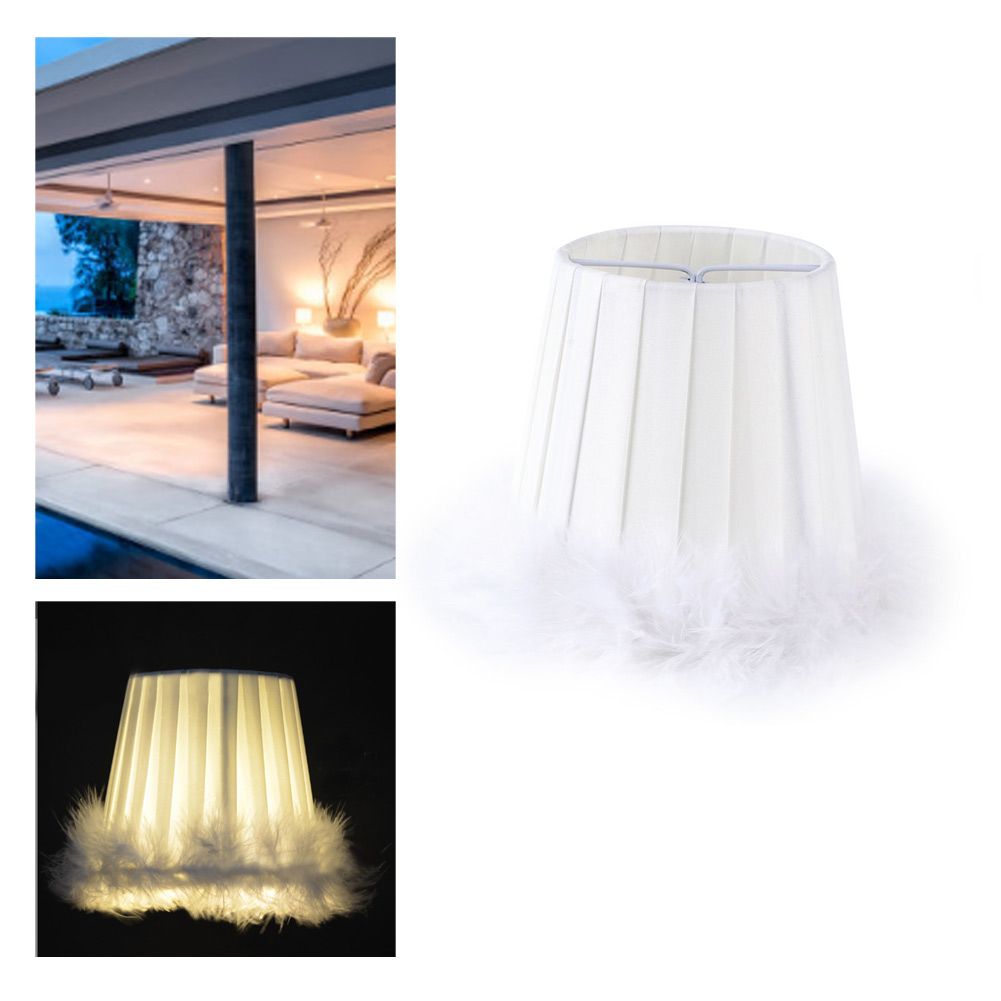 Feather Cloth Chandelier Pendant Lamp Lampshade Wall Light Lampshade for Home view 4