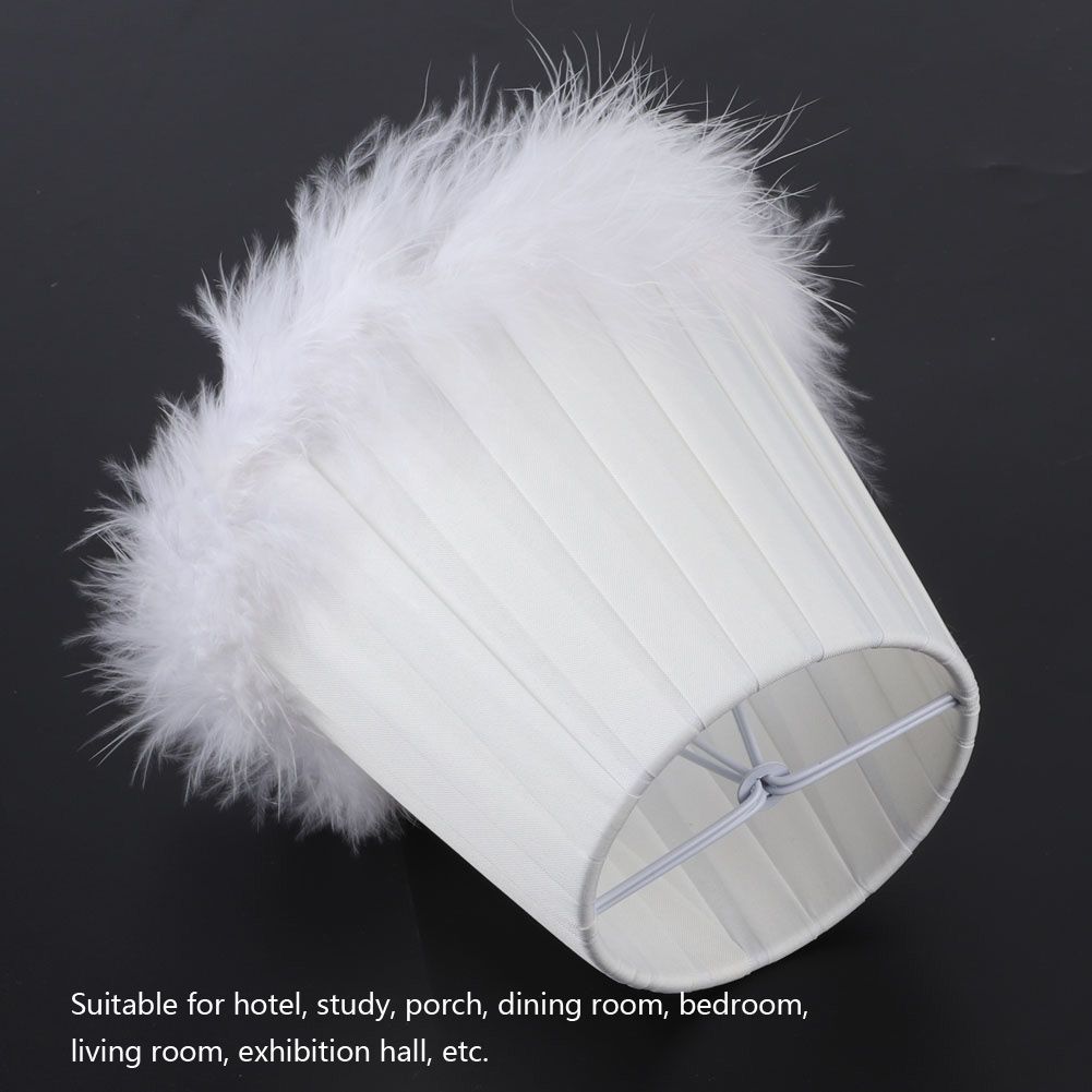 Feather Cloth Chandelier Pendant Lamp Lampshade Wall Light Lampshade for Home view 9