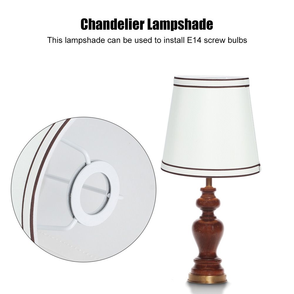 Household Fabric Chandelier Lampshade Wall Hanging Pendant Light Cover Shade Beige view 8
