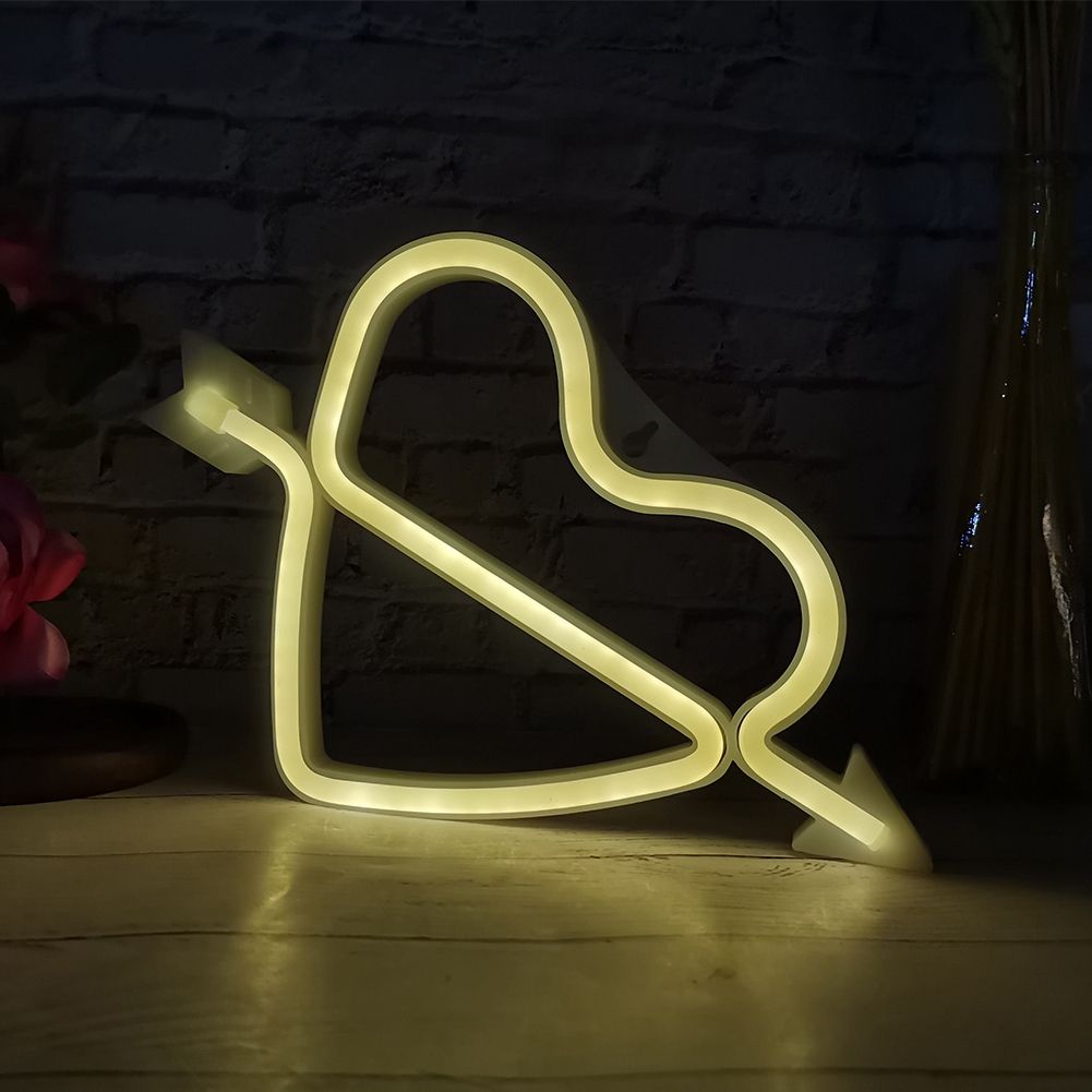 Adorable Heart shape LED Light Decorative Wall Hanging Lamp for Bedroom view 5