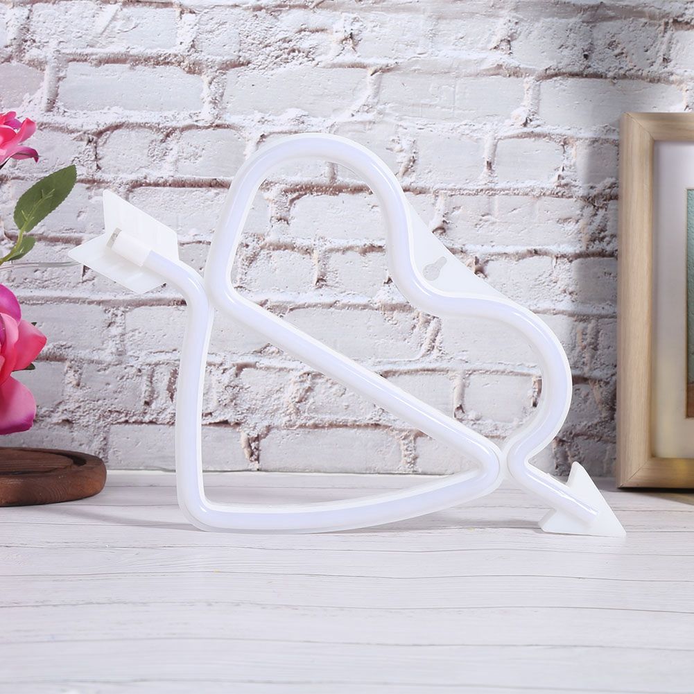 Adorable Heart shape LED Light Decorative Wall Hanging Lamp for Bedroom view 4