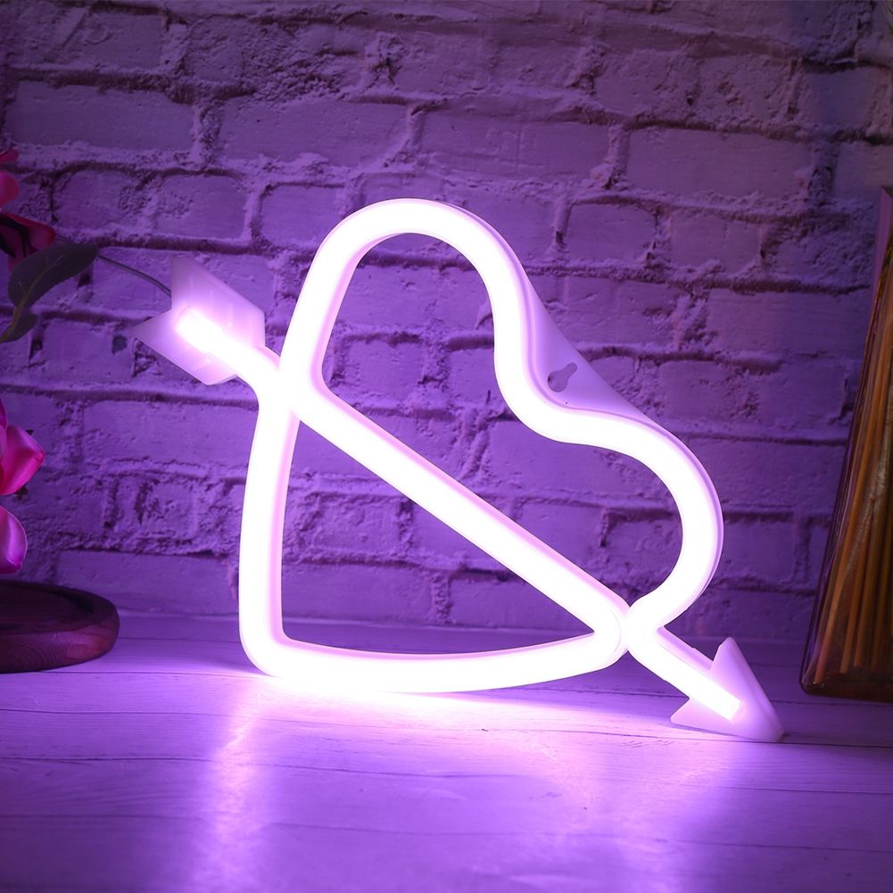 Adorable Heart shape LED Light Decorative Wall Hanging Lamp for Bedroom view 11
