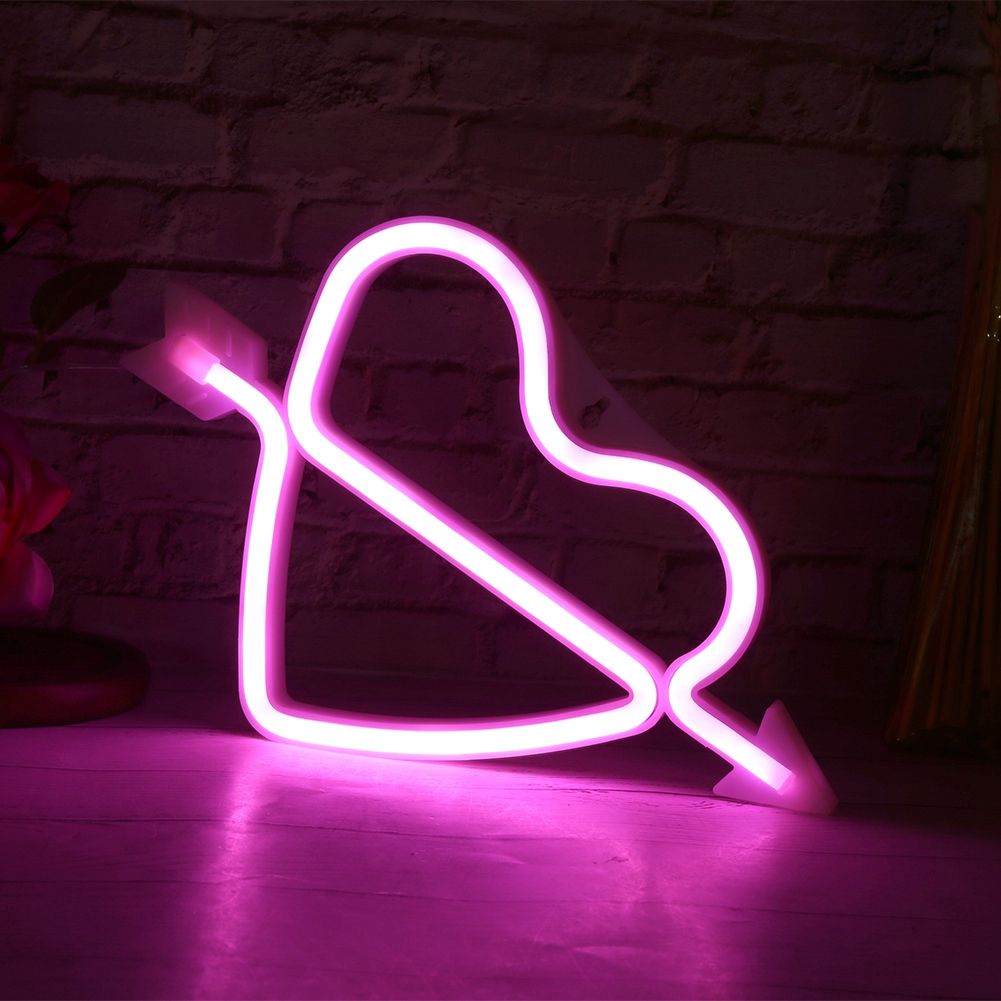 Adorable Heart shape LED Light Decorative Wall Hanging Lamp for Bedroom view 11