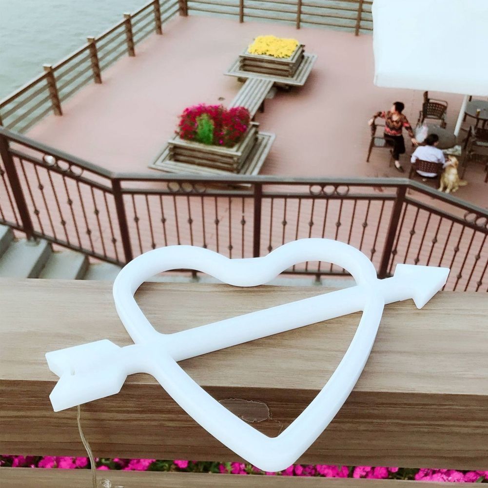 Adorable Heart shape LED Light Decorative Wall Hanging Lamp for Bedroom view 5