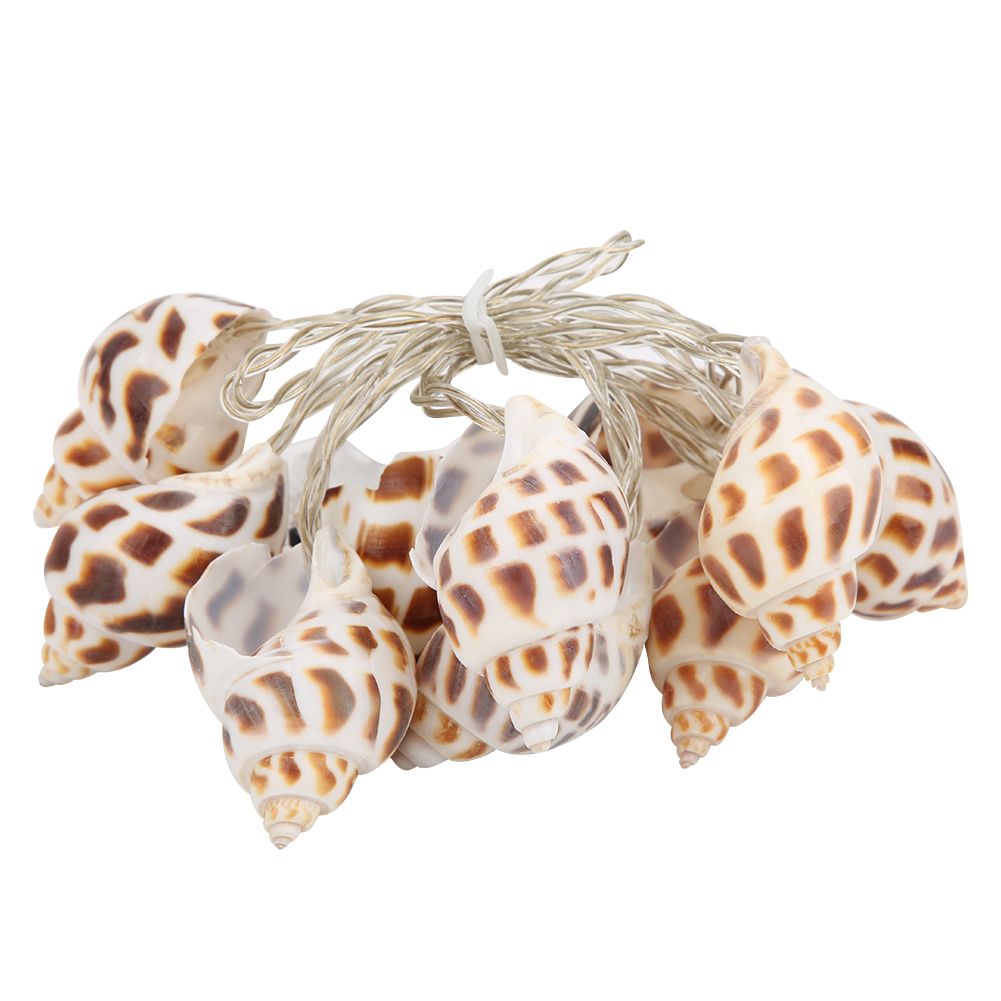 Conch Shape 10LED String Lights BatteryPowered for Indoor Outdoor Birthday view 2
