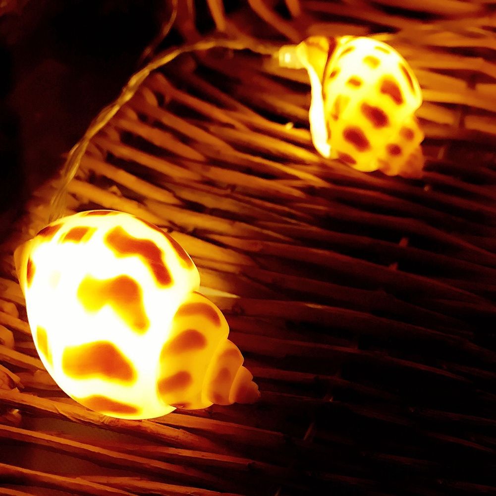 Conch Shape 10LED String Lights BatteryPowered for Indoor Outdoor Birthday view 10