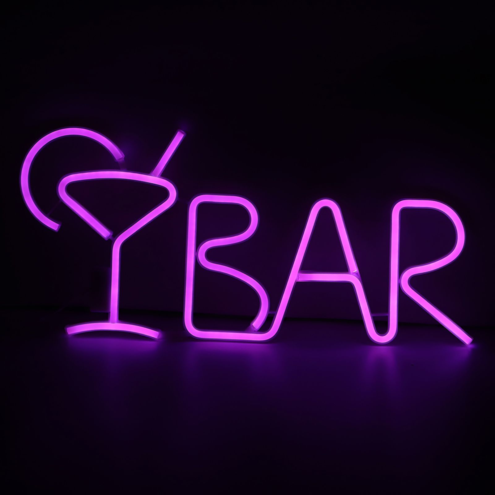 BAR Letters Shaped LED Neon Light Shop Signs Light for Party Bar Home DecorPurple view 5