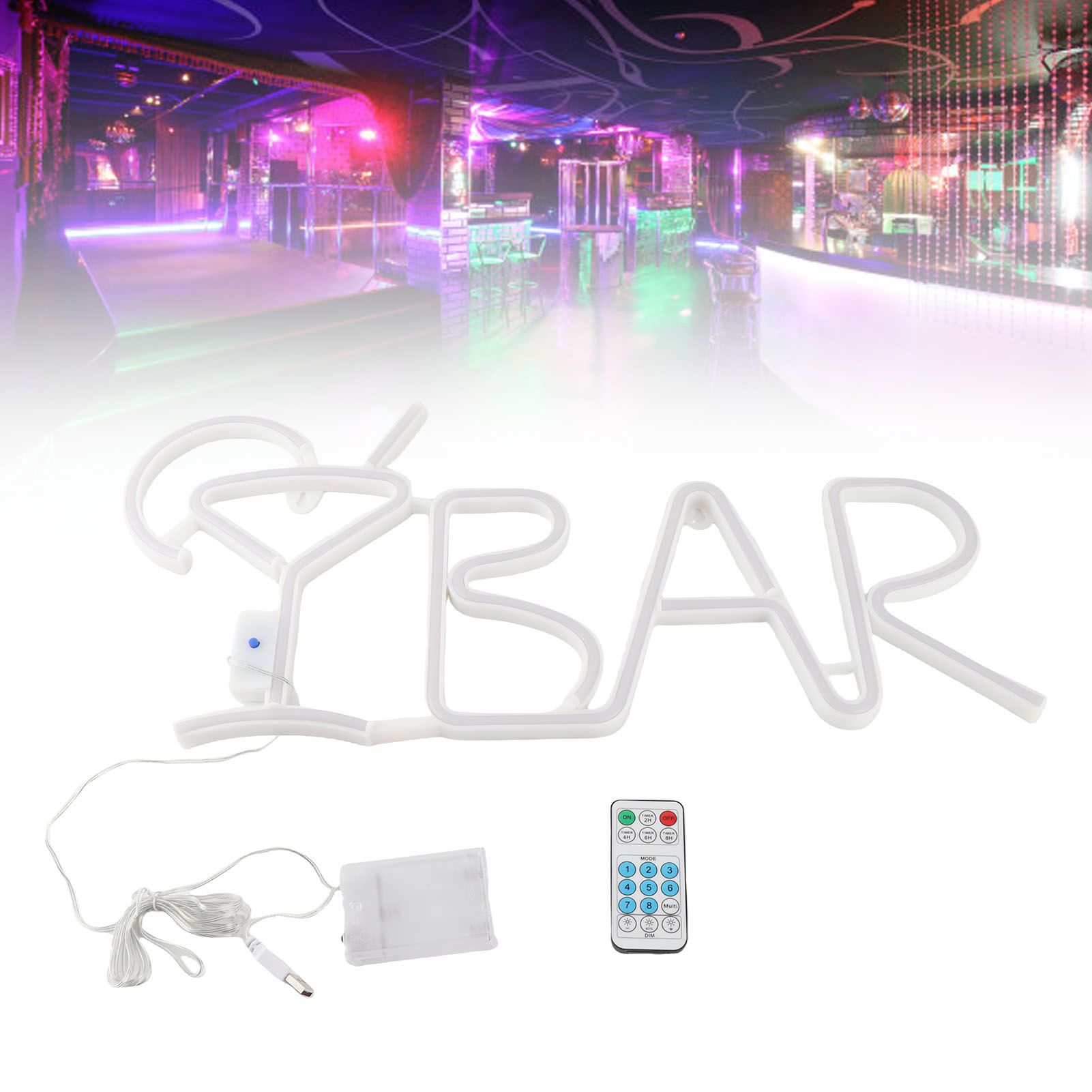 BAR Letters Shaped LED Neon Light Shop Signs Light for Party Bar Home DecorPink view 11