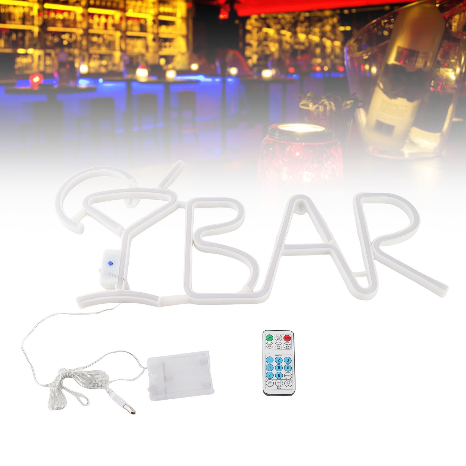 BAR Letters Shaped LED Neon Light Shop Signs Light for Party Bar Home DecorPink view 12