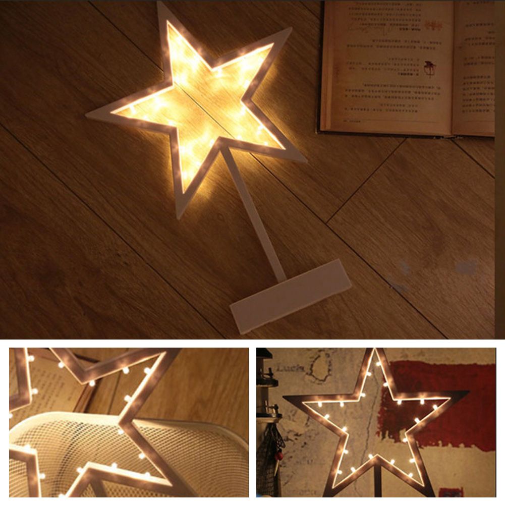Star Shape LED Night Light Table Night Lamp Home Room Xmas Christmas Decor Kid view 7