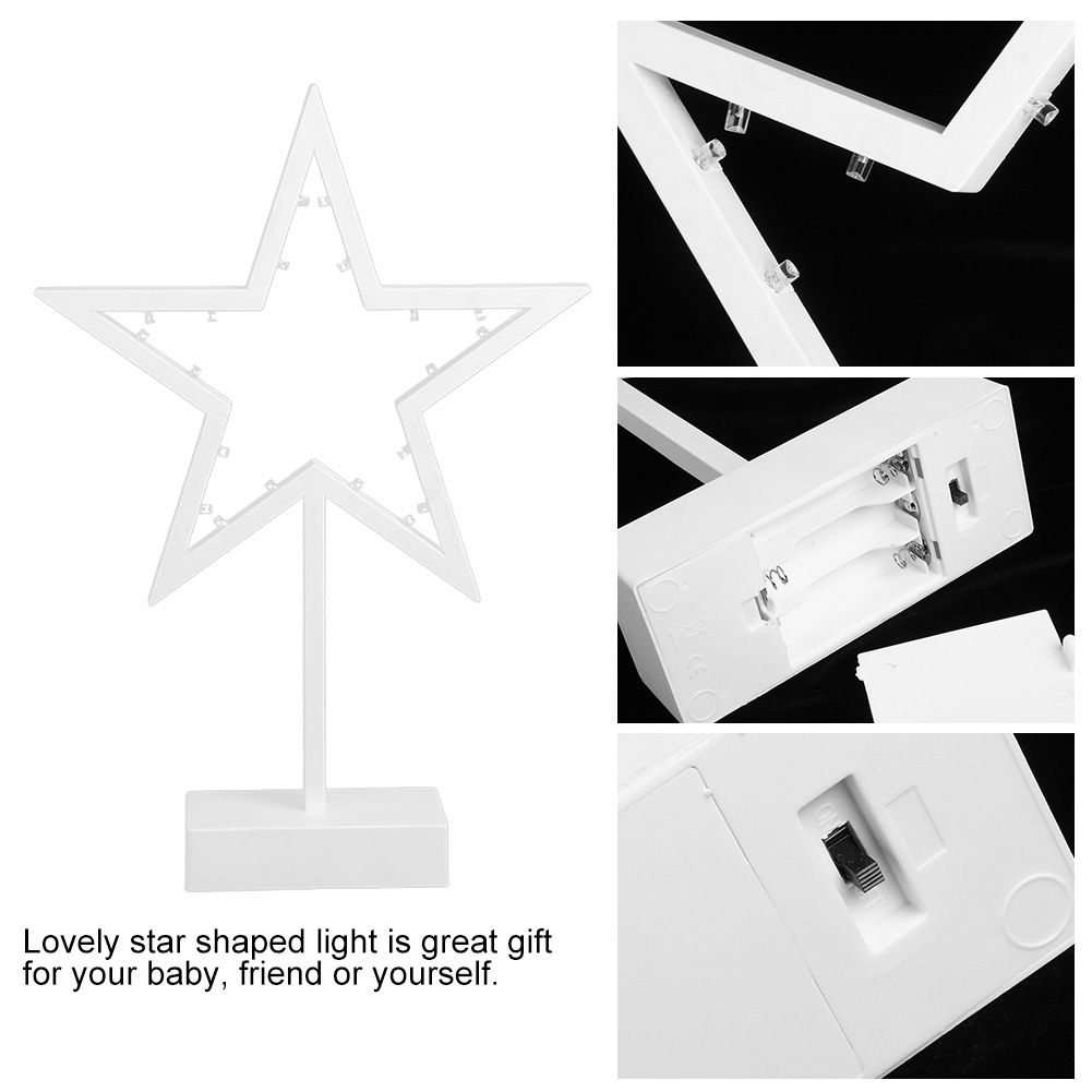 Star Shape LED Night Light Table Night Lamp Home Room Xmas Christmas Decor Kid view 9