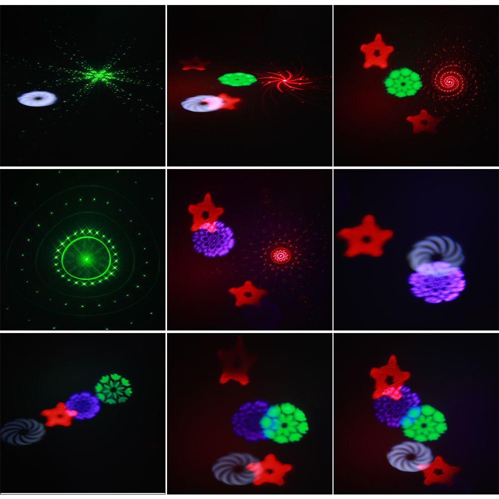 Clear Patterned Projection Light Colorful Rotating Voice Control Stage Light view 8