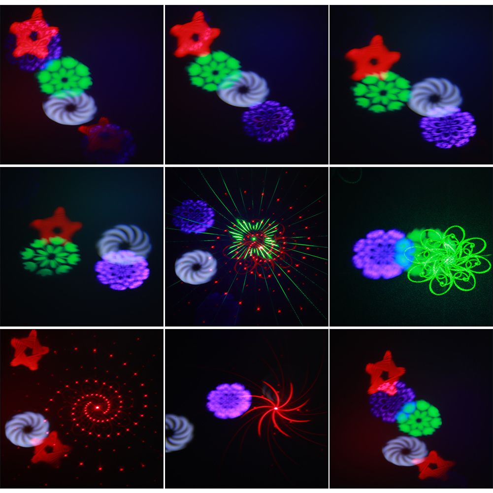 Clear Patterned Projection Light Colorful Rotating Voice Control Stage Light view 9