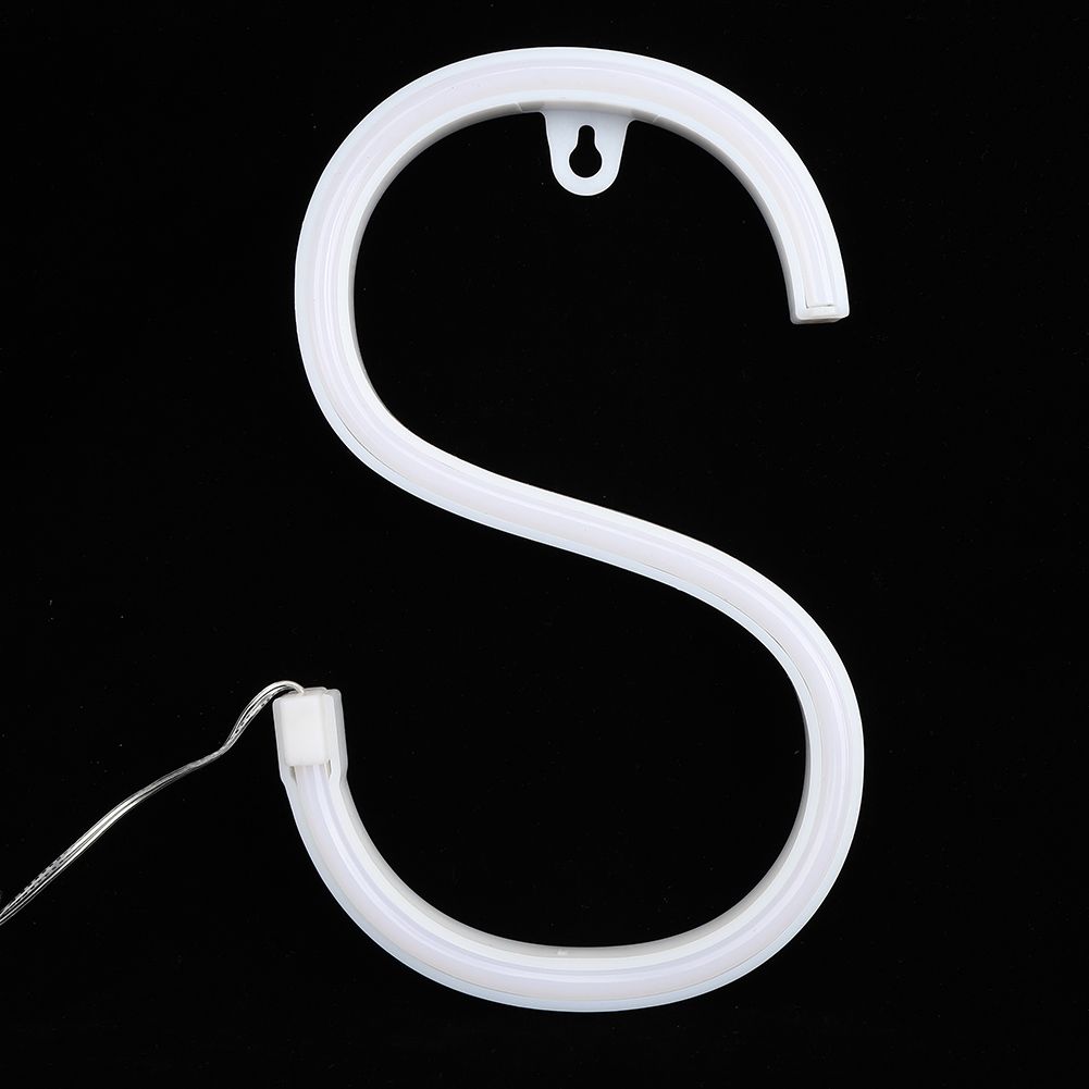Letter S Shaped LED Neon Light Sign Decorative Light Wall Decor for Christmas view 4
