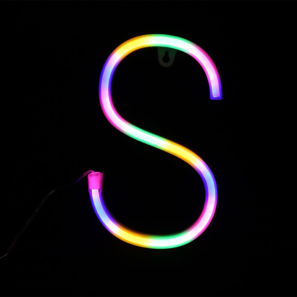 Letter S Shaped LED Neon Light Sign Decorative Light Wall Decor for Christmas view 5