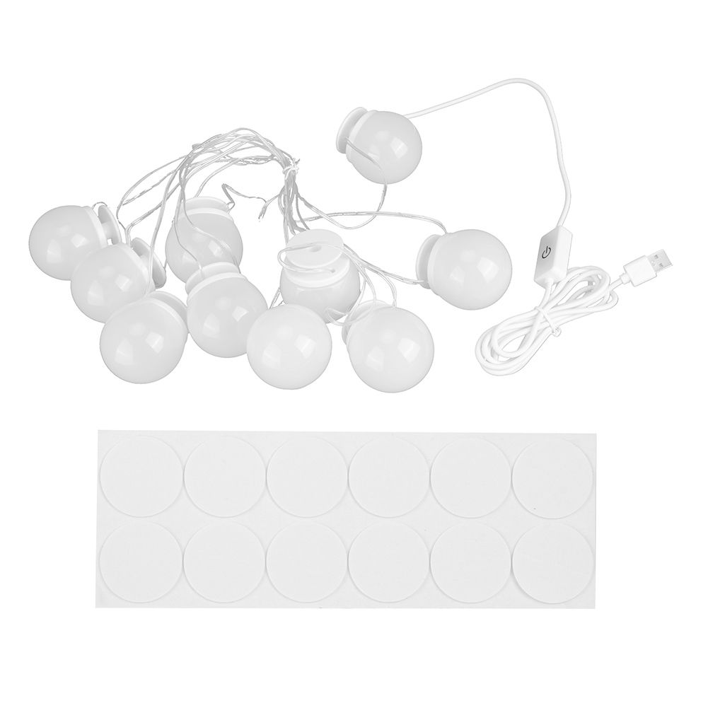 10-Bulb Wall LED Mirror Fill Light Makeup Bulb Light String for Daily view 2